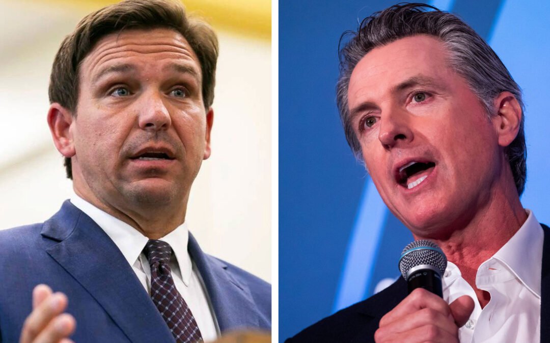 La atención de salud, en el centro del debate entre DeSantis y Newsom